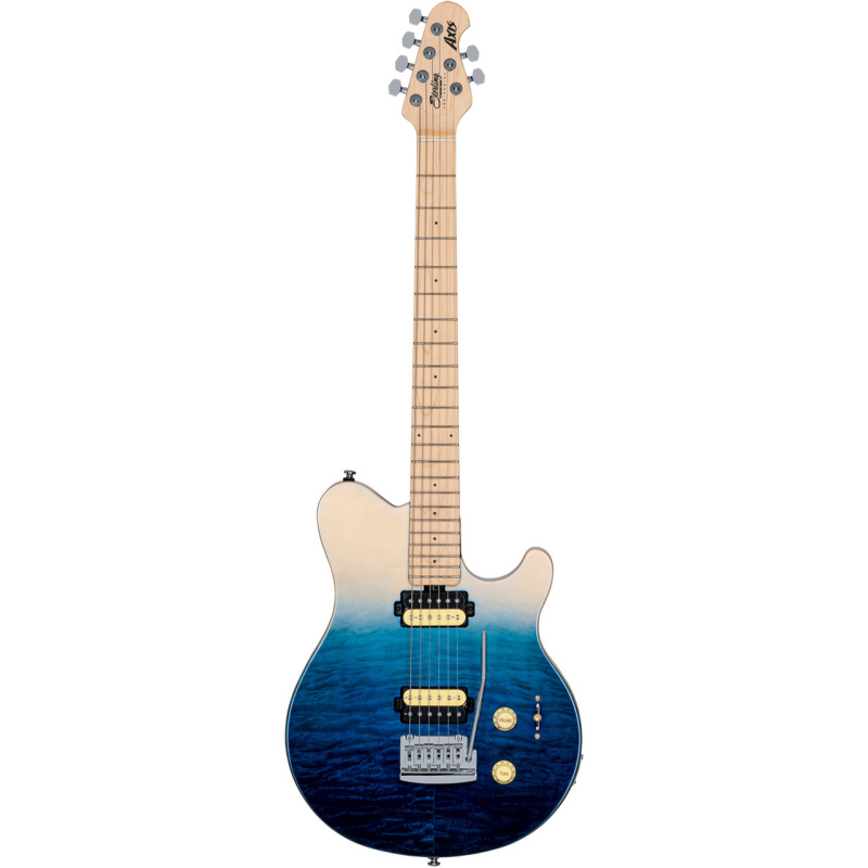 Sterling by Music Man AX3QM Axis Quilted Maple Spectrum Blue