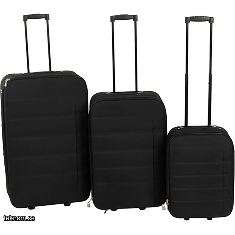 ELEGANCE RESVÄSKOR SET (3 DELAR) Svart